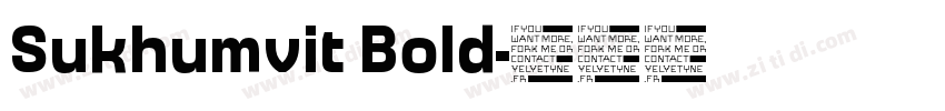 Sukhumvit Bold字体转换